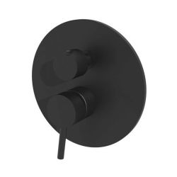 Bateria prysznicowa podtynkowa 3-drożna z przełącznikiem mechanicznym Paffoni Light LIG019NO czarny mat