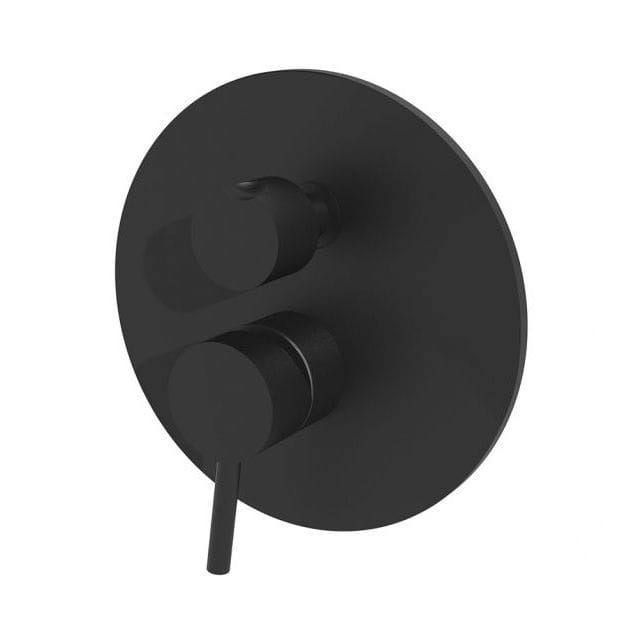 Bateria prysznicowa podtynkowa 3-drożna z przełącznikiem mechanicznym Paffoni Light LIG019NO czarny mat