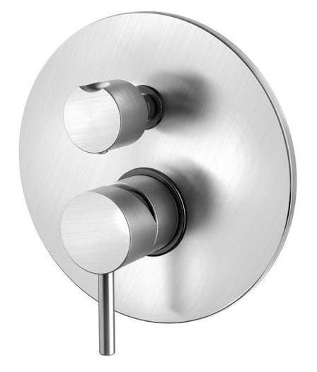 Bateria prysznicowa podtynkowa 3-drożna z przełącznikiem mechanicznym Paffoni Light LIG019ST stal szczotkowana