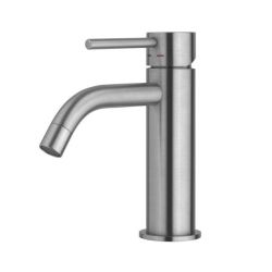 Bateria umywalkowa stojąca 16 cm Paffoni Light LIG071ST stal szczotkowana