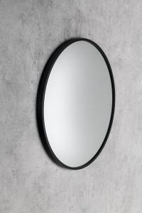 NOTION SLIM lustro w ramie, ø 40cm, czarny mat