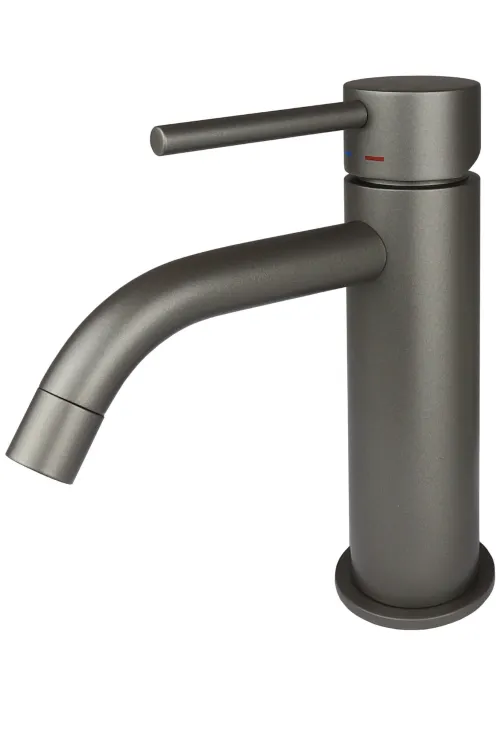 Bateria umywalkowa stojąca 16 cm z korkiem Paffoni Light LIG071KMG grafit