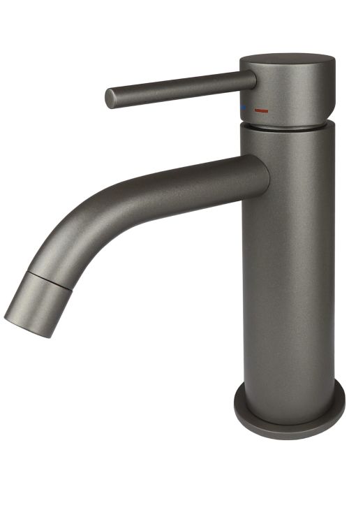 Bateria umywalkowa stojąca 16 cm z korkiem klik-klak Paffoni Light LIG071KMG grafit