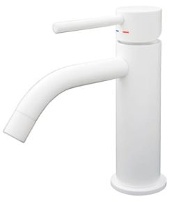 Bateria umywalkowa stojąca 16 cm z korkiem Paffoni Light LIG071KBO biały mat
