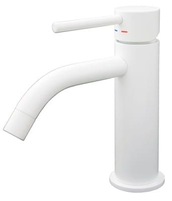 Bateria umywalkowa stojąca 16 cm z korkiem Paffoni Light LIG071KBO biały mat