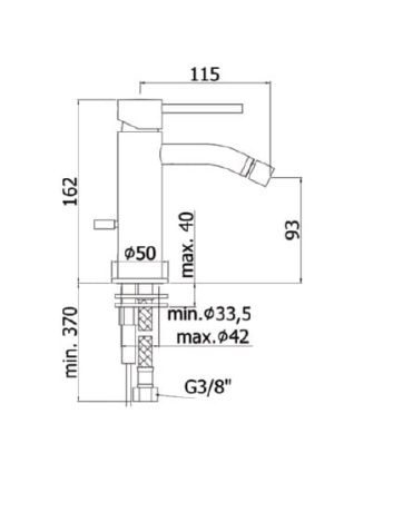 Przejdź do produktu Bateria bidetowa 16 cm Paffoni Light LIG131MG grafit