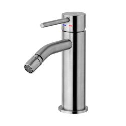 Bateria bidetowa 16 cm z korkiem klik-klak Paffoni Light LIG131KST stal szczotkowana