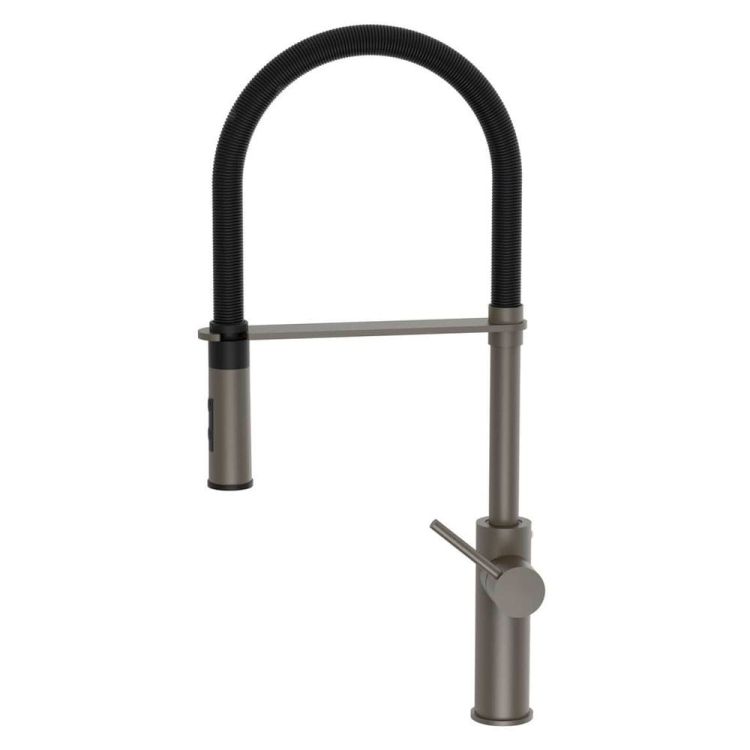 Bateria zlewozmywakowa 53 cm z obrotową wylewką Paffoni Light LIG179MGNO grafit