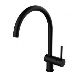 Bateria zlewozmywakowa 37 cm z obrotową wylewką Paffoni Light LIG280NO czarny mat