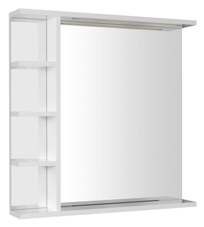 Przejdź do produktu KORIN STRIP lustro z oświetleniem LED i półkami 70x70x12cm