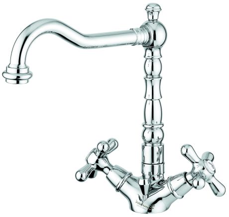 Przejdź do produktu Bateria umywalkowa stojąca Retro z korkiem automatycznym Emmevi Deco Old 12613CR chrom połysk