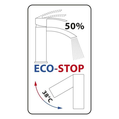 Przejdź do produktu VIENNA bateria umywalkowa z odpływem, ECO głowica, chrom