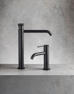 Bateria umywalkowa wysoka 29 cm Emmevi Filo 85003BIGNO czarny mat