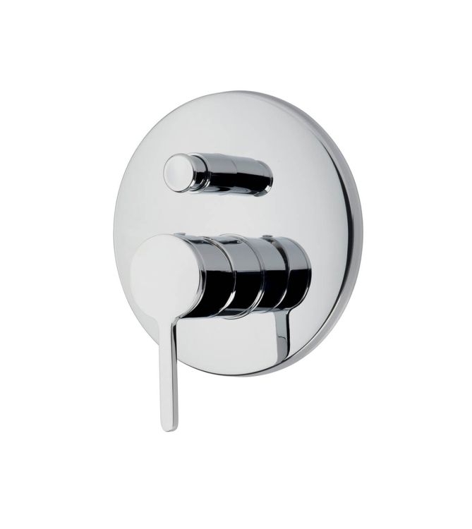 Bateria prysznicowa podtynkowa 2-drożna z przełącznikiem Emmevi Filo 850019CR chrom połysk