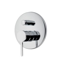 Bateria prysznicowa podtynkowa 2-drożna z przełącznikiem Emmevi Filo 850019CR chrom połysk