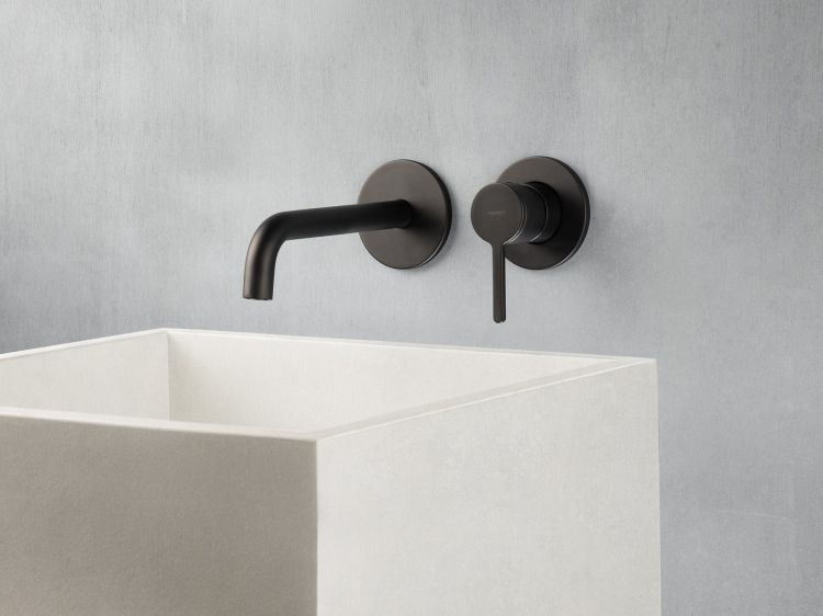 Bateria umywalkowa podtynkowa z wylewką Emmevi Filo 85155NO czarny mat