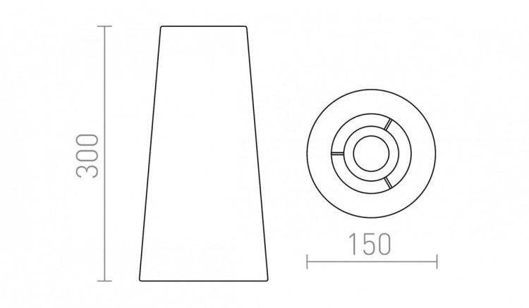 CONNY 15/30 abażur stołowy  Monaco gołębio szara/srebrene PVC  max. 23W