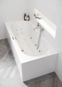 Wanna hydromasażowa 170x75 cm z hydro i aero dyszami Riho Lima B051004005 biały