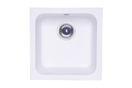 Przejdź do produktu Zlewozmywak granitowy jednokomorowy 40x40 cm Darfor DG007 biały