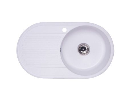 Przejdź do produktu Zlewozmywak granitowy jednokomorowy 76x45 cm Darfor DG008 biały