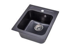 Zlewozmywak granitowy jednokomorowy 41x47 cm Darfor DG011 DG011 czarny
