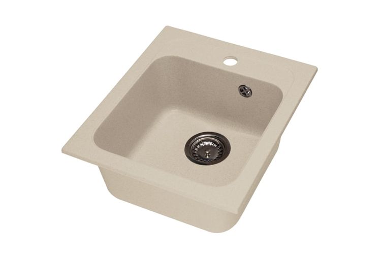 Zlewozmywak granitowy jednokomorowy 41x47 cm Darfor DG011 DG011 jasny beż