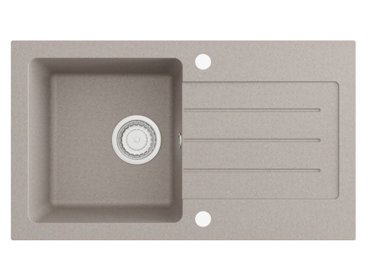 Zlew kuchenny 76,5x45,5 cm granitowy jedna komora Darfor DG015 beż