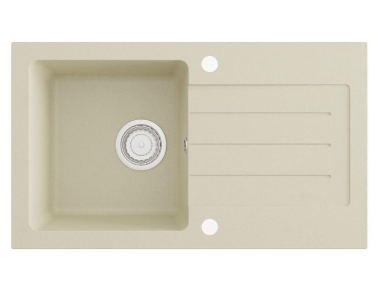 Zlew kuchenny 76,5x45,5 cm granitowy jedna komora Darfor DG015 jaśmin