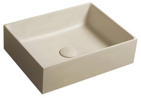 Przejdź do produktu FORMIGO umywalka betonowa nablatowa, 47,5x36,5cm, żółty mat