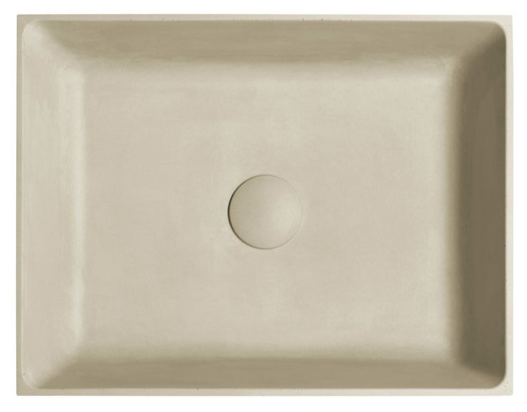 FORMIGO umywalka betonowa nablatowa, 47,5x36,5cm, żółty