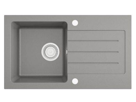 Przejdź do produktu Zlewozmywak granitowy jednokomorowy 76,5x45,5 cm Darfor DG015 popiel
