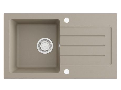 Przejdź do produktu Zlewozmywak granitowy jednokomorowy 76,5x45,5 cm Darfor DG015 jasny beż