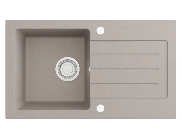 Zlewozmywak granitowy jednokomorowy 76,5x45,5 cm Darfor DG015 beż