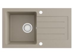 Zlewozmywak granitowy jednokomorowy 76,5x45,5 cm Darfor DG015 jasne beż