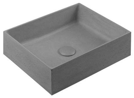 Przejdź do produktu FORMIGO umywalka betonowa nablatowa, 47,5x36,5cm, szary mat