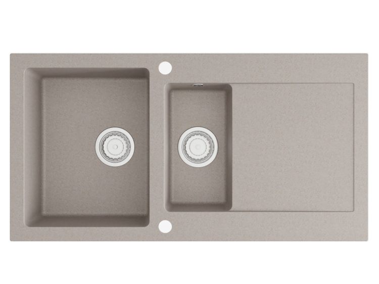 Zlewozmywak granitowy 1,5-komorowy 95x50 cm Darfor DG005 beż