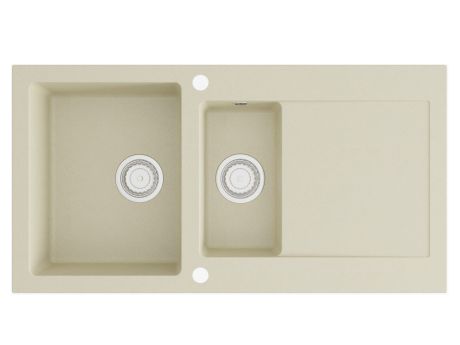 Przejdź do produktu Zlewozmywak granitowy 1,5-komorowy 95x50 cm Darfor DG005 jaśmin