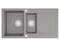 Zlewozmywak granitowy 1,5-komorowy 95x50 cm Darfor DG005 popiel