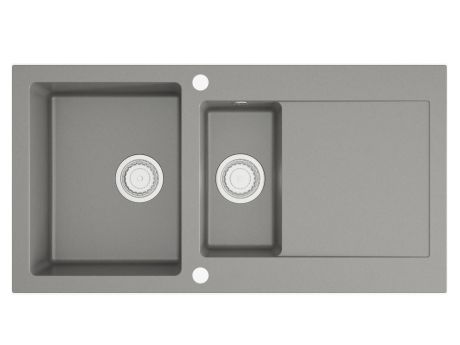 Przejdź do produktu Zlewozmywak granitowy 1,5-komorowy 95x50 cm Darfor DG005 popiel