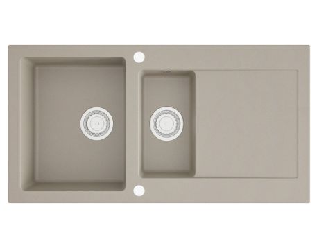 Przejdź do produktu Zlewozmywak granitowy 1,5-komorowy 95x50 cm Darfor DG005 jasny beż