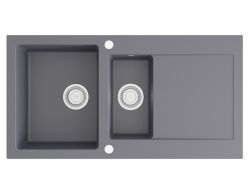 Zlewozmywak granitowy 1,5-komorowy 95x50 cm Darfor DG005 grafit