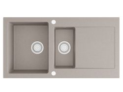 Zlewozmywak granitowy 1,5-komorowy 95x50 cm Darfor DG005 beż