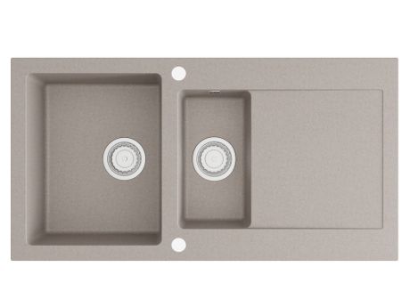 Przejdź do produktu Zlewozmywak granitowy 1,5-komorowy 95x50 cm Darfor DG005 beż