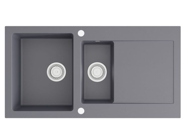 Zlewozmywak granitowy 1,5-komorowy 95x50 cm Darfor DG005 grafit
