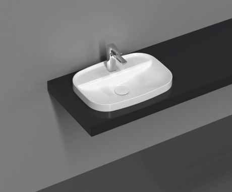 Przejdź do produktu INFINITY umywalka wpuszczana w blat, 55x40cm, biały