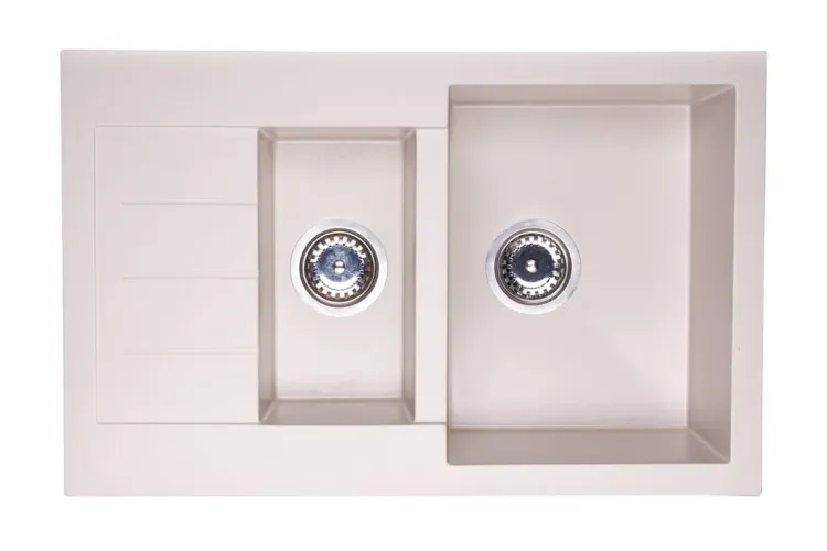 Zlewozmywak granitowy 1,5-komorowy 77x48 cm Darfor DG013 jaśmin