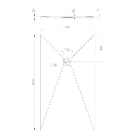 Przejdź do produktu TRENECA brodzik kompozytowy z możliwością docinania 160x90cm, beżowy mat