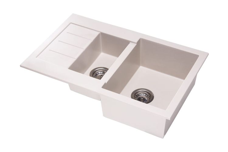 Zlewozmywak granitowy 1,5-komorowy 77x48 cm Darfor DG013 jaśmin