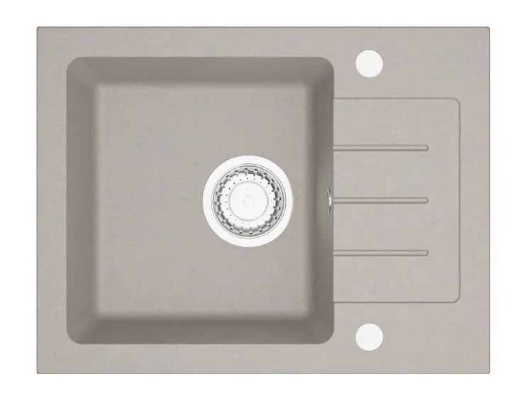 Zlewozmywak granitowy jednokomorowy 58x45 cm Darfor DG014 beż