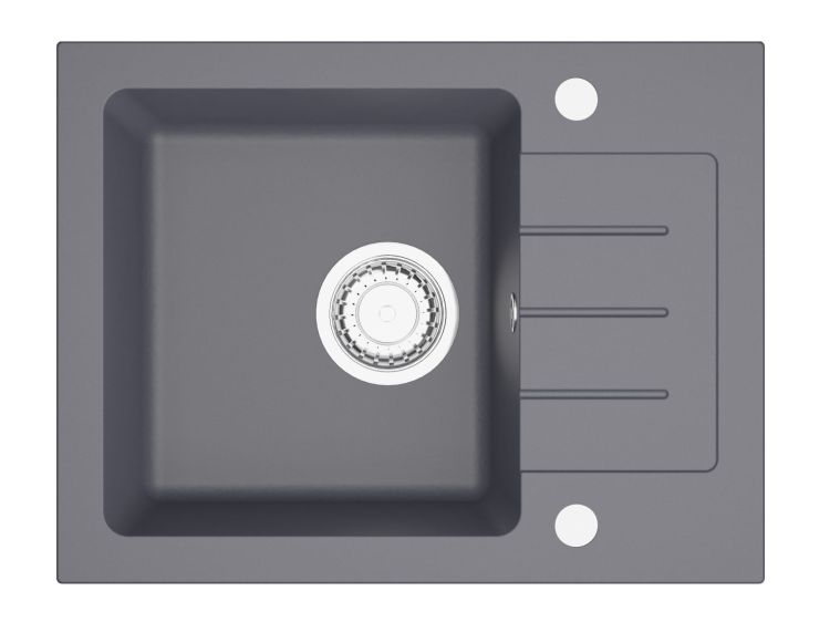 Zlewozmywak granitowy jednokomorowy 58x45 cm Darfor DG014 grafit